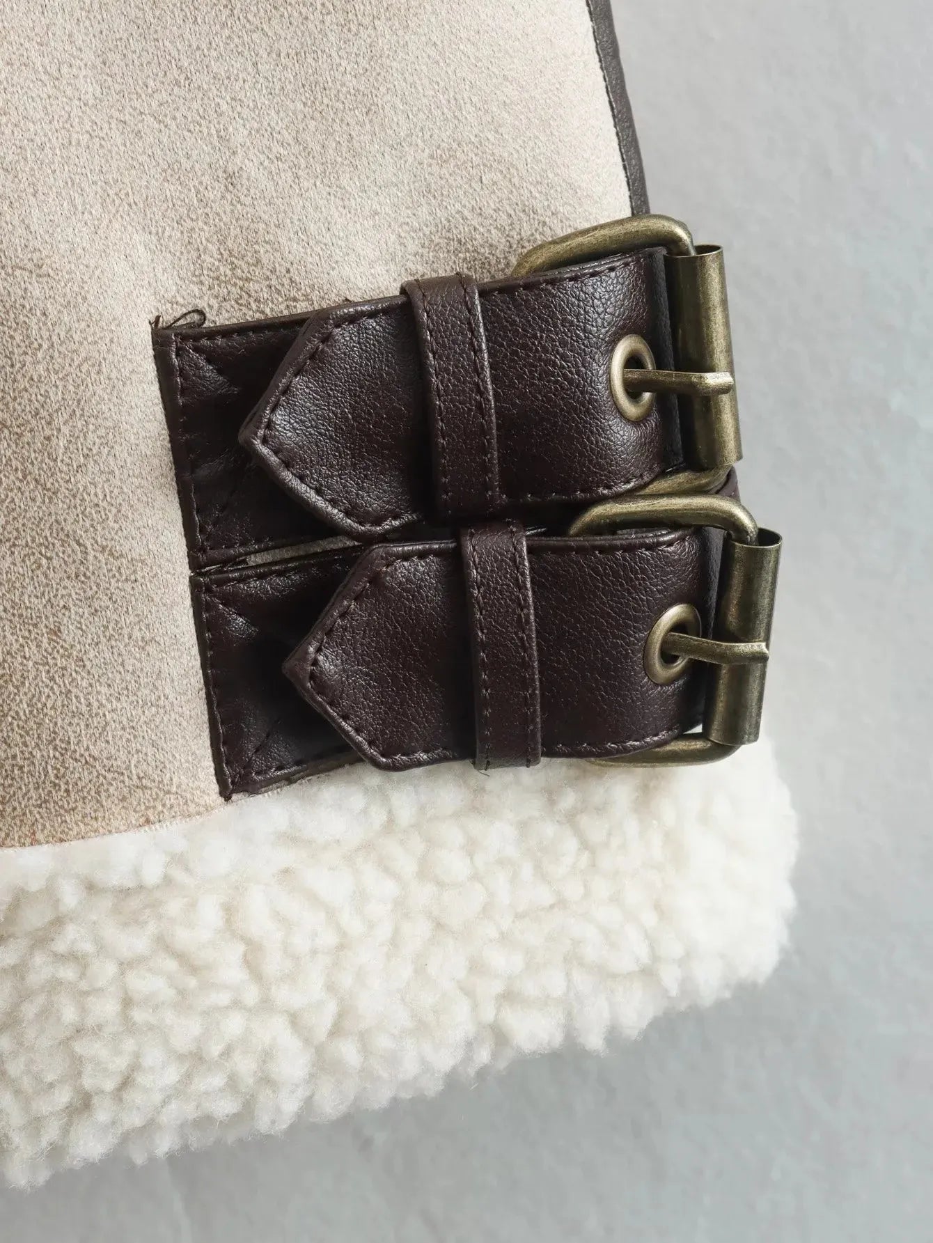 Leer Look Dames Bodywarmer Vest met Teddy Voering – Warm & Modieus