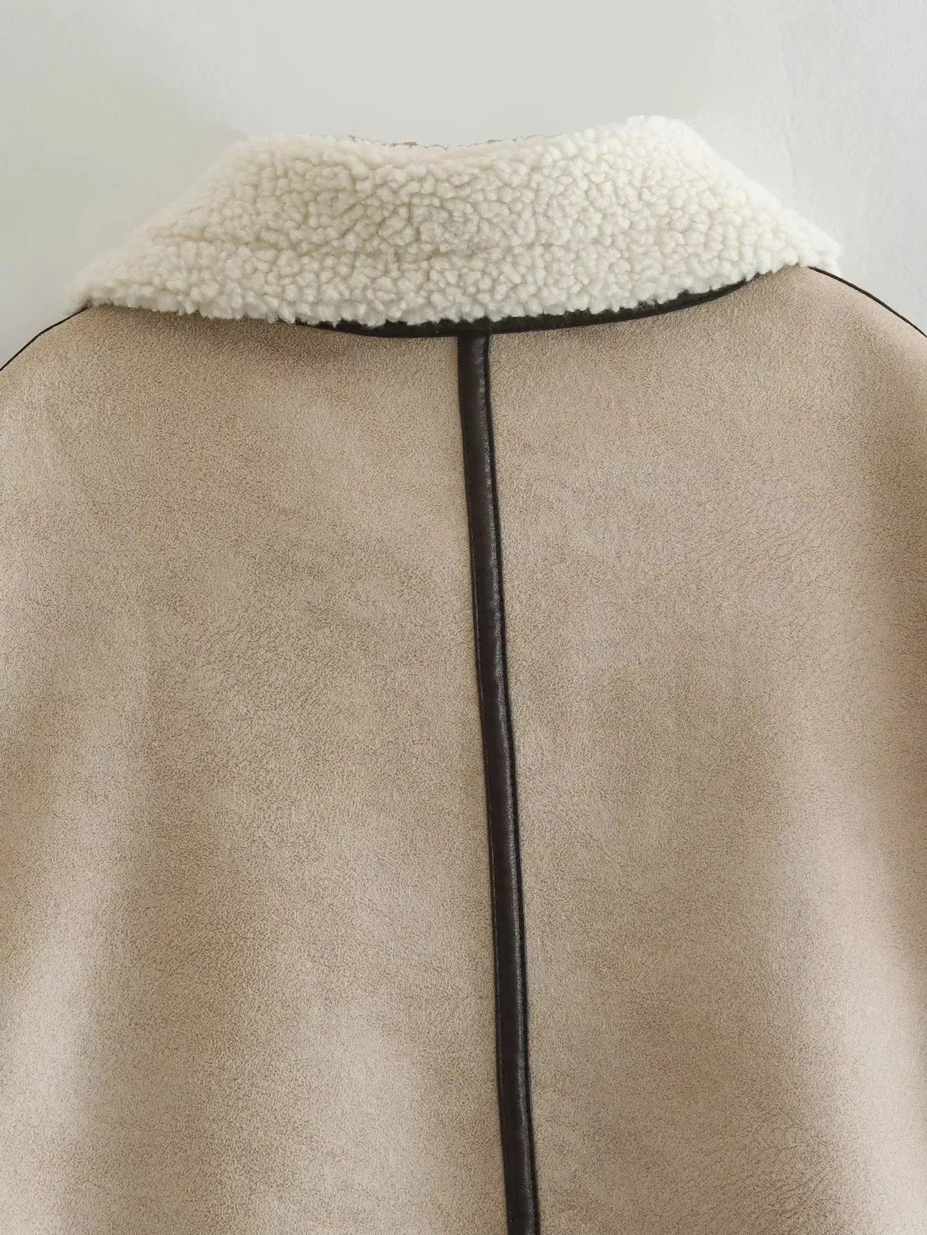 Leer Look Dames Bodywarmer Vest met Teddy Voering – Warm & Modieus