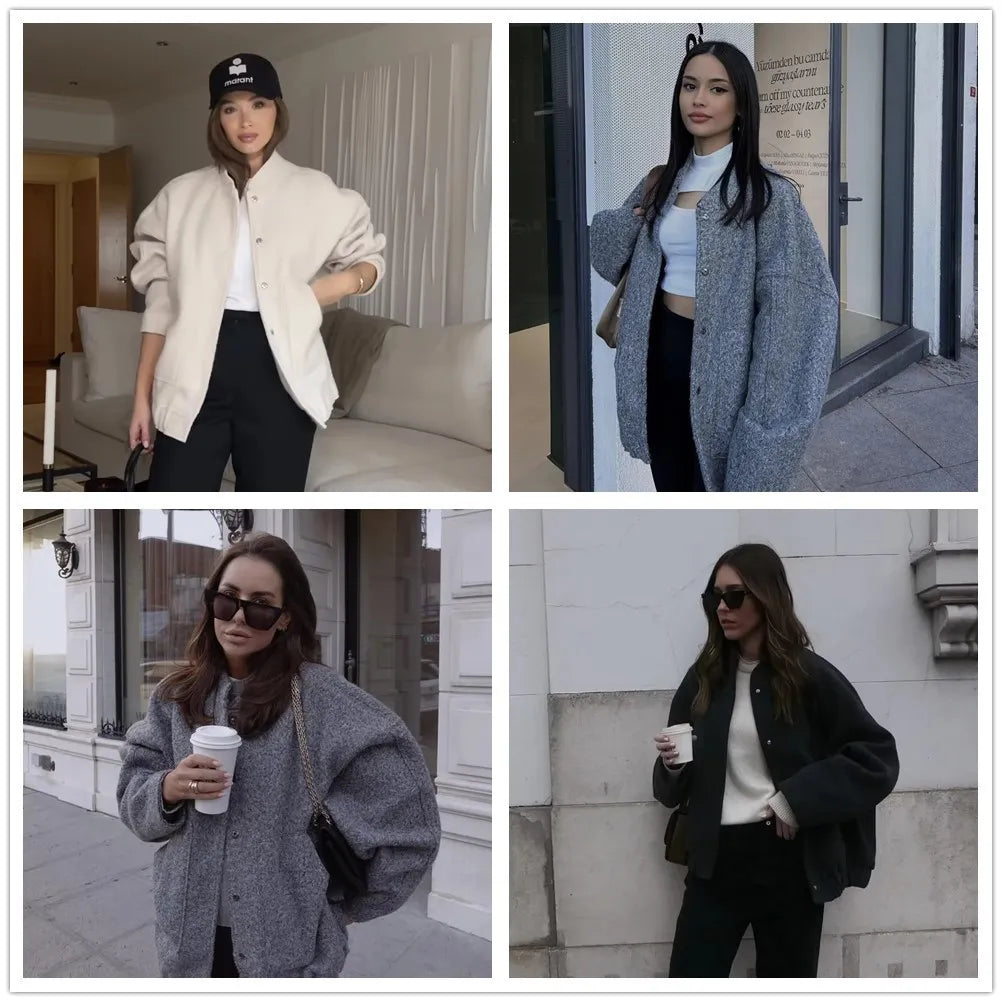 NORA | Oversized Bomberjack Voor Dames – Warm, Stijlvol & Perfect Voor Koude Dagen In De Stad