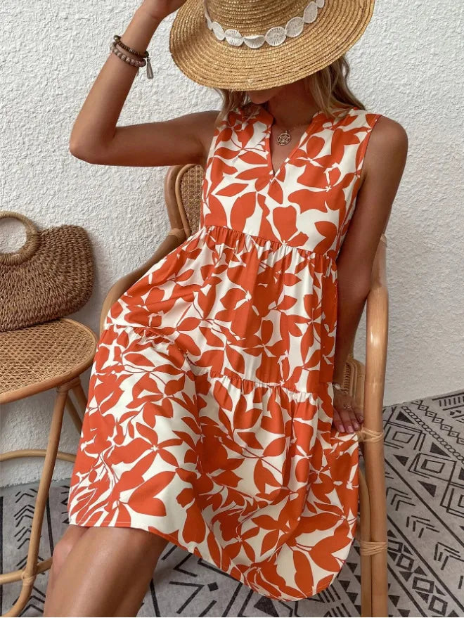 AMÉLIA | Zomers Damesjurkje Met Bloemenprint – Luchtig, Vrouwelijk & Perfect Voor Warme Dagen