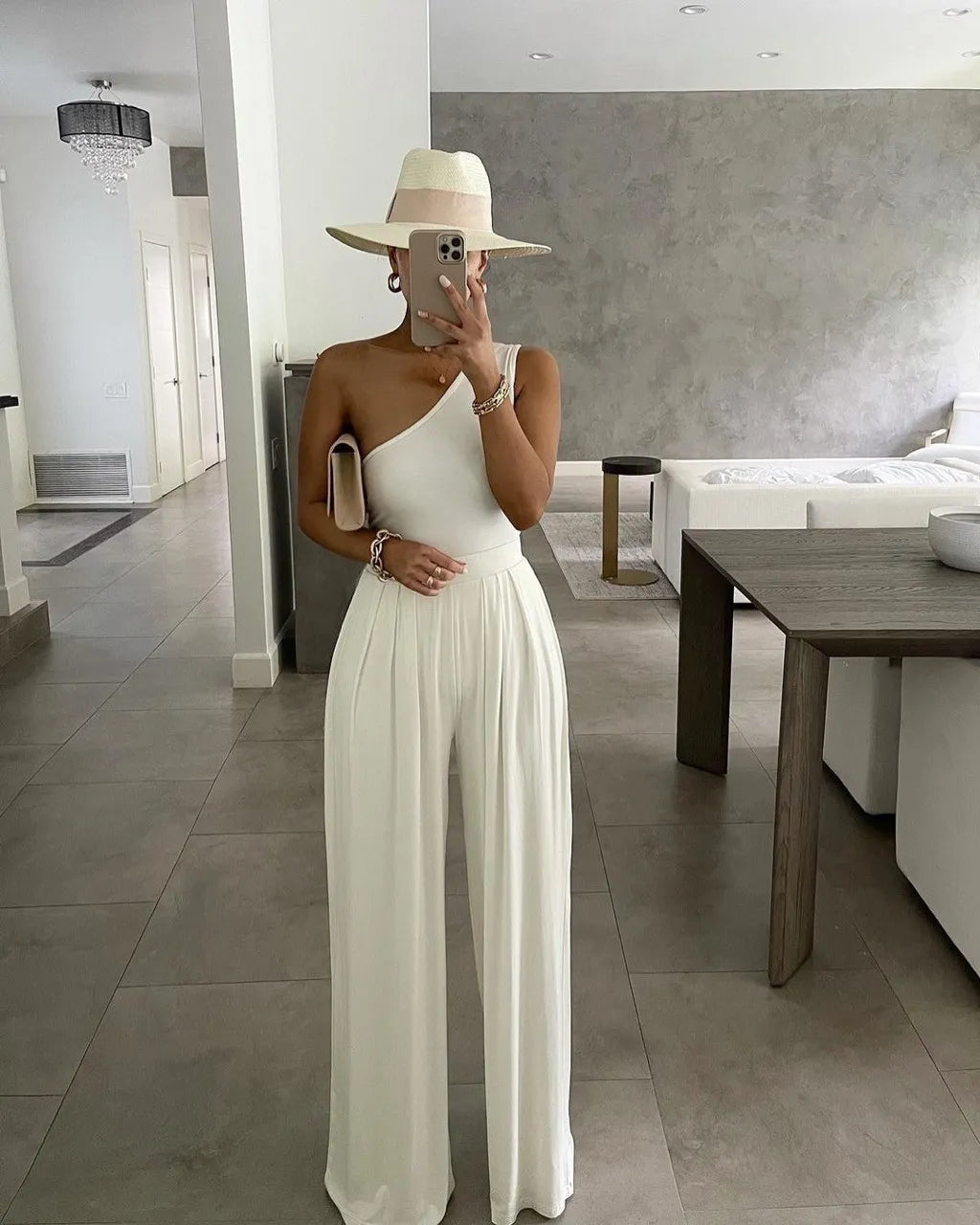 ELINE | Asymmetrische Dames Jumpsuit Zonder Mouwen – Elegant, Trendy & Perfect Voor Zomerse Gelegenheden