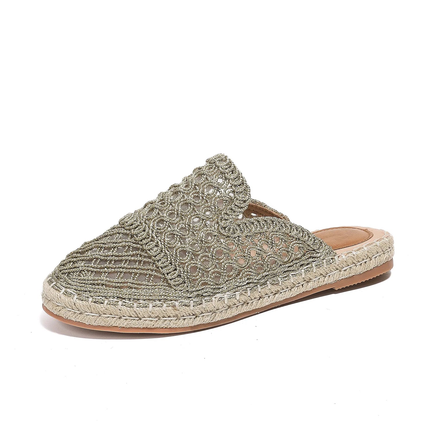 LAILA | Gehaakte Dames Instapslippers Met Espadrillezool – Vrouwelijk, Luchtig & Ideaal Voor Zomercomfort