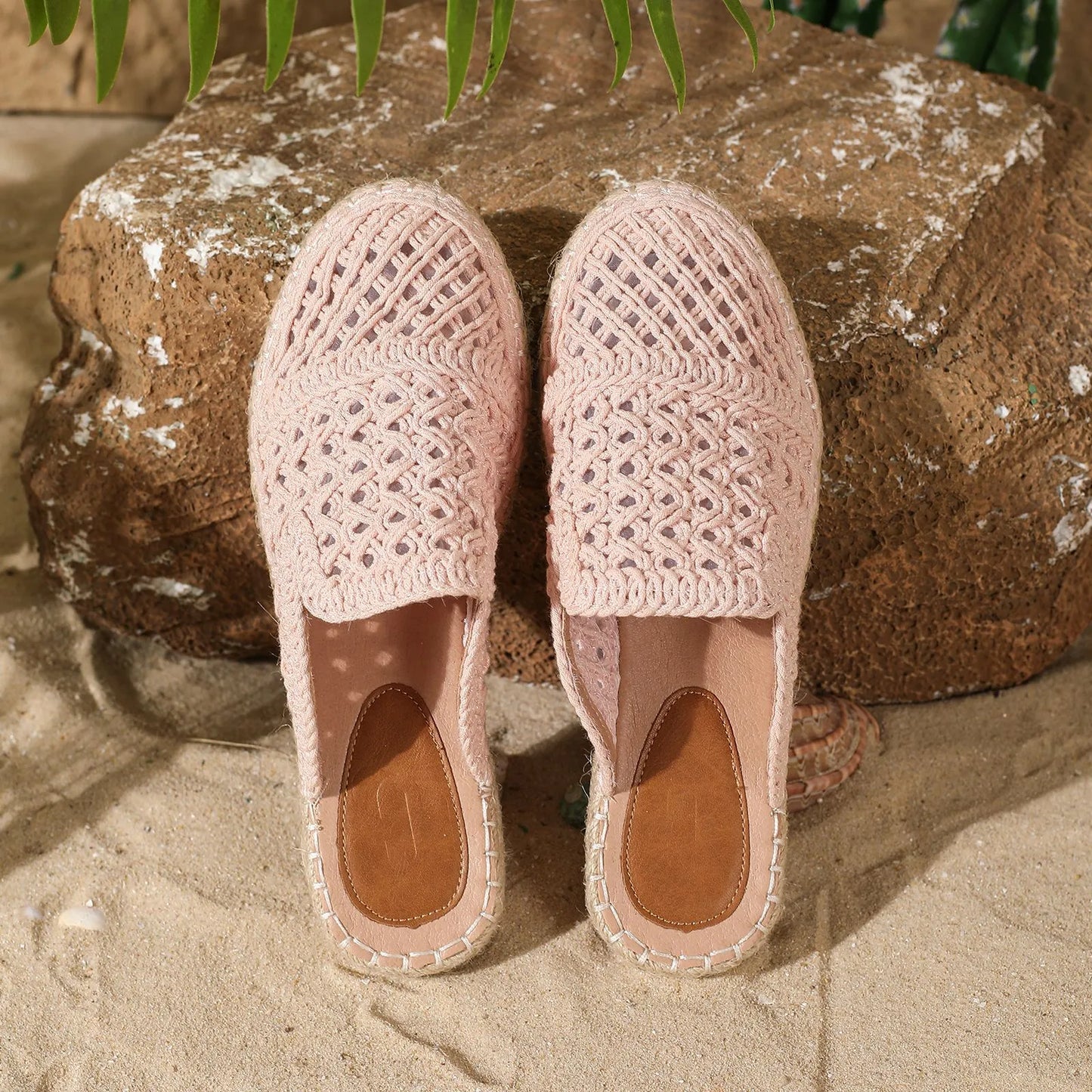 LAILA | Gehaakte Dames Instapslippers Met Espadrillezool – Vrouwelijk, Luchtig & Ideaal Voor Zomercomfort