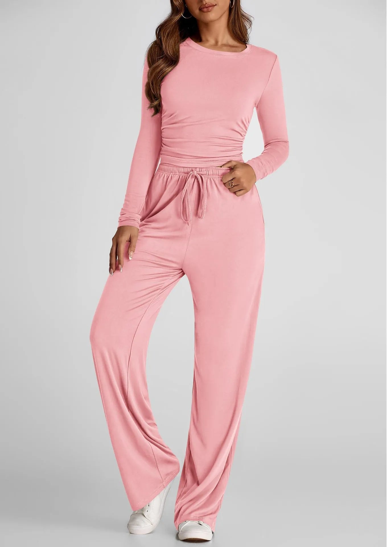 LIEKE | 2-Delige Lounge-Set Voor Dames – Zacht, Ademend & Perfect Voor Comfortabele Herfst Dagen