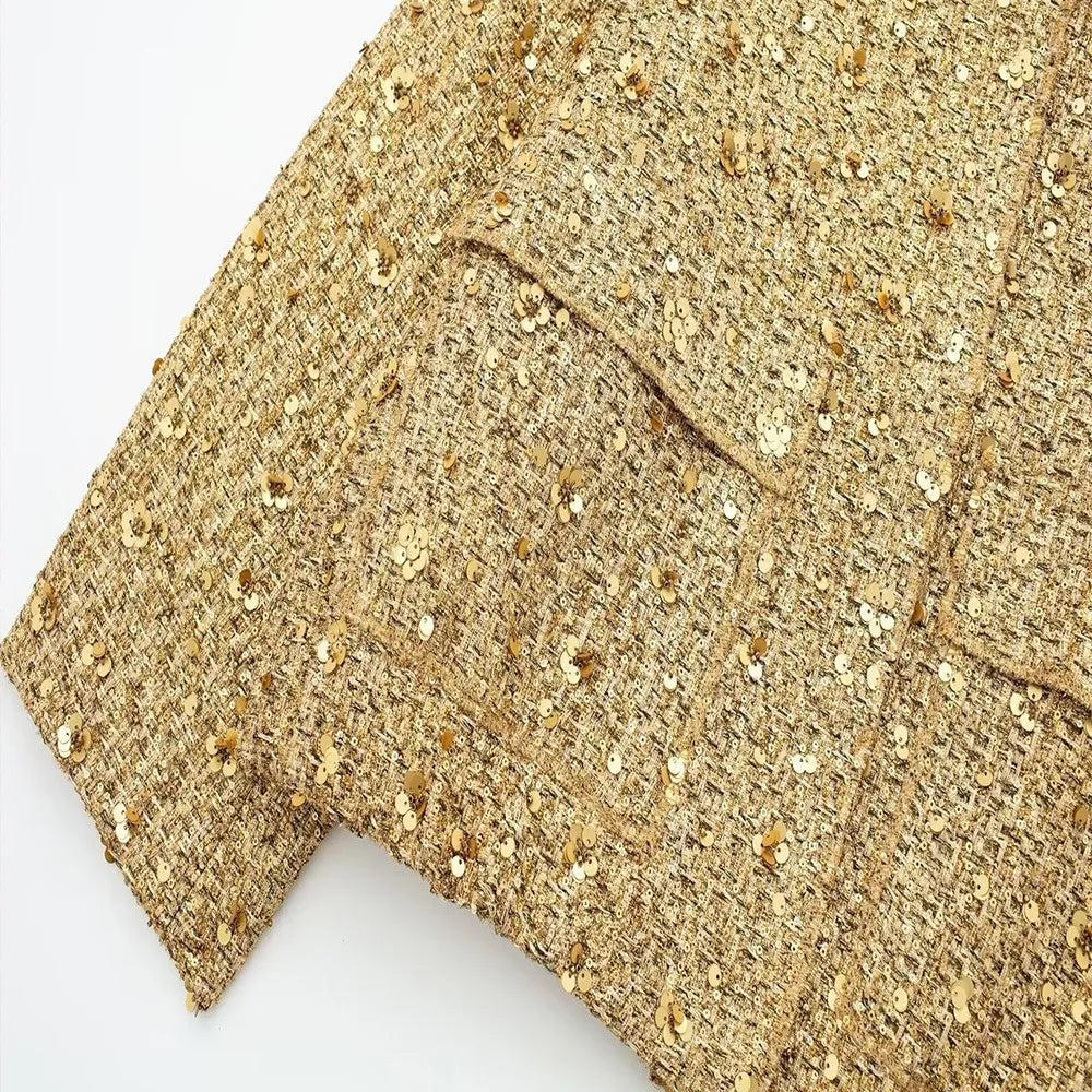 SARAH | Casual Bomberjack Met Gouden Pailletten – Comfort Meets Glamour