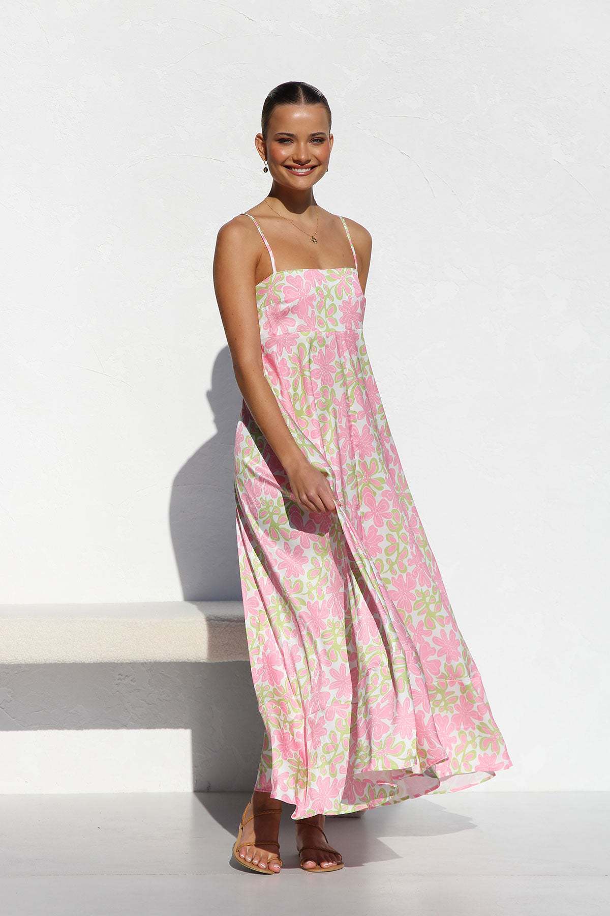 CHANTAL | Zomerse Maxi Jurk Voor Dames Met Grafische Print - Ibiza Style & Comfortabel