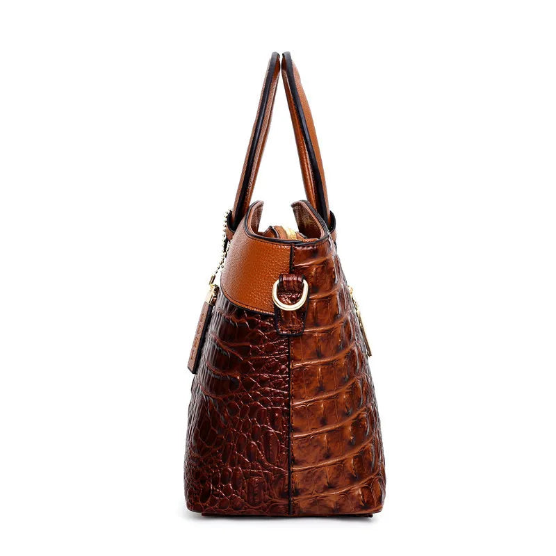 RAISA | Luxe Tas Vintage Tas Met Croco Textuur - Klassiek & Modieus