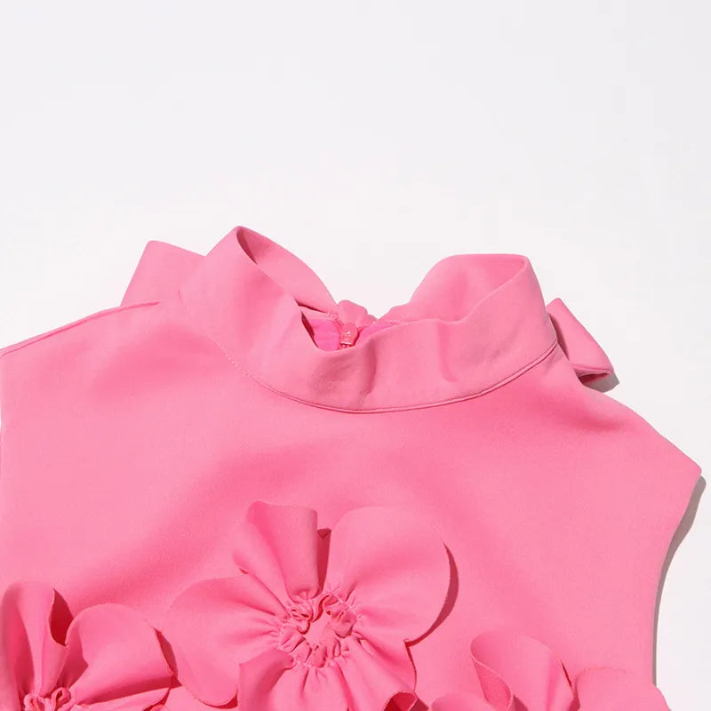 ANNICK | Maxi Jurk Voor Dames Met 3D Bloemen Design - Elegant & Stijlvol