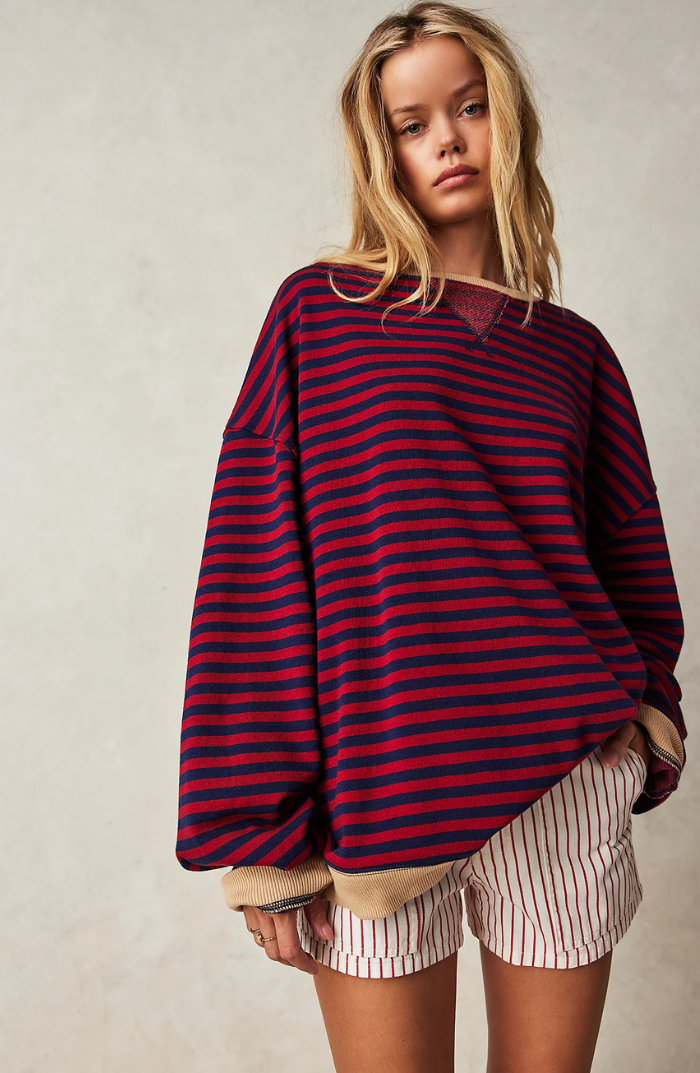 FIEN | Gestreepte Oversized Dames Sweater - Stijlvol & Elegant
