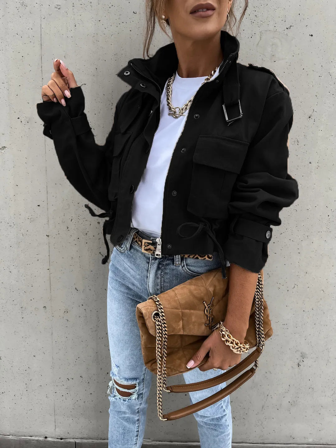 MAELLA | Korte Cargo Jas Voor Dames - Stijlvol & Elegant
