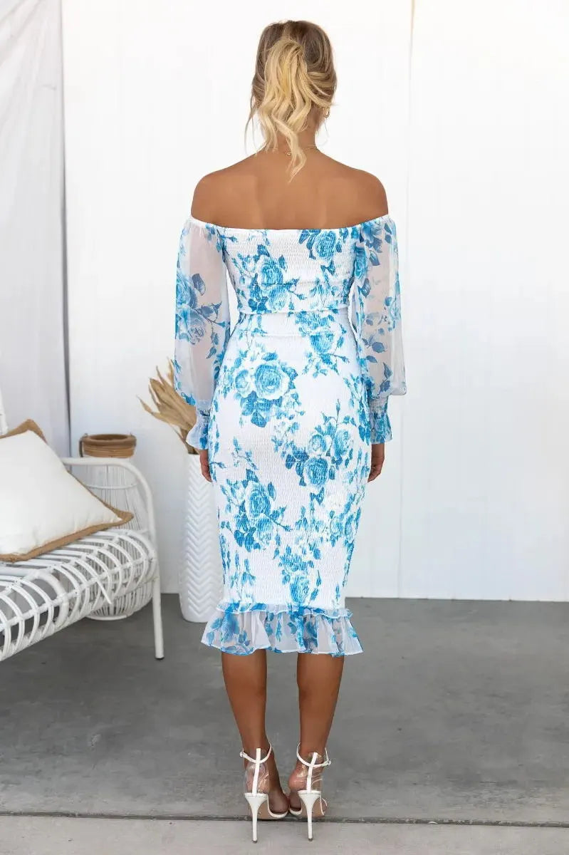 KAYALI | Elegante Zomer Midi Jurk Voor Dames Met Bloemen Print - Luchtig & Stijlvol