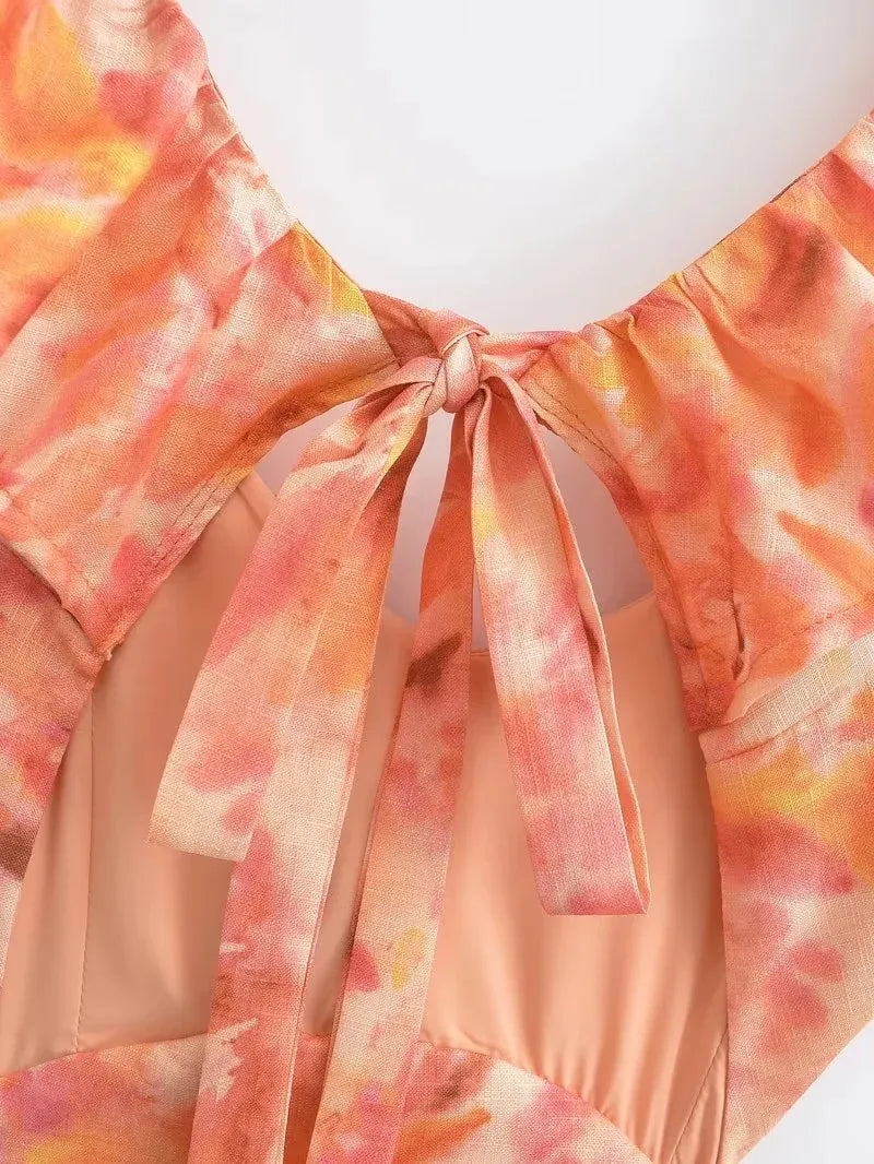 MALINDE | Stijlvolle Zomerjurk voor Dames Met Ruches - Modieus & Elegant