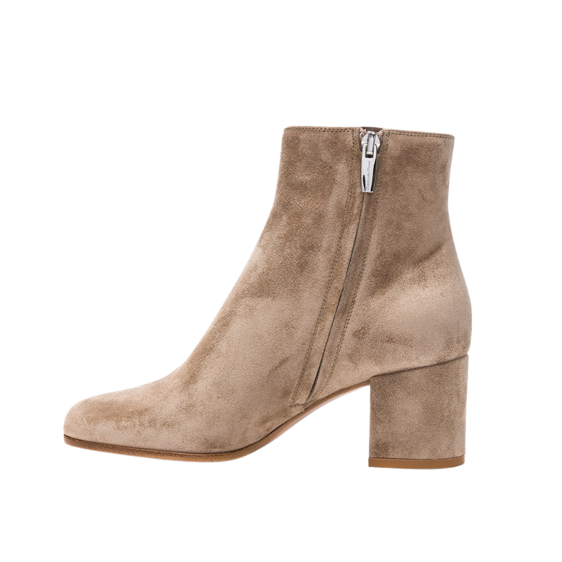 INARIA | Tijdloze Enkellaarzen Met Suede Look en Rits - Chic, Elegant & Comfortabel