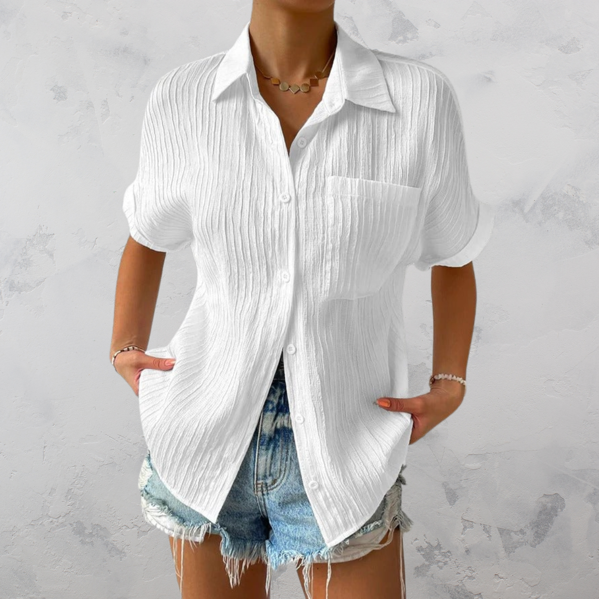 SOFIA | Katoenen Blouse Luchtig & Losvallend Perfect Voor Vakantie Of Zomerse Dagen – Licht, Ademend & Stijlvol