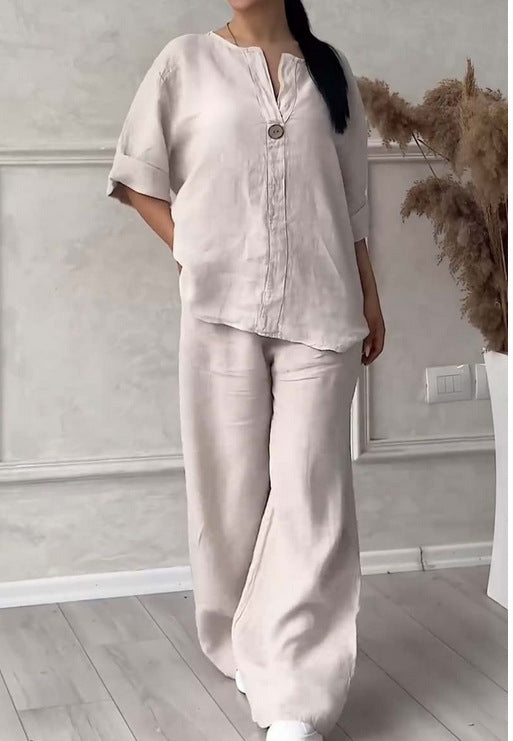 ARIZA | Linnen Zomer Set Dames – Casual Chic voor Warme Dagen