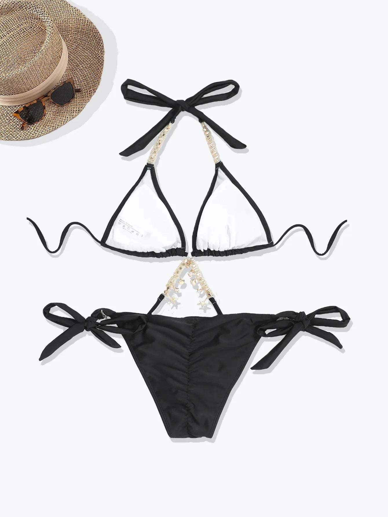 MARINA | Elegante Bikini met Diamantdetails en Zee-accenten - Zomers & Perfect voor vakantie