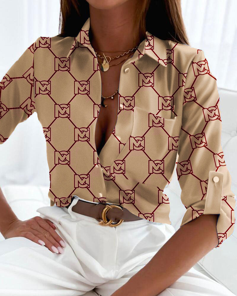 MARIS | Zomer Dames Blouse – Abstracte Print voor Kantoor & Vrije Tijd