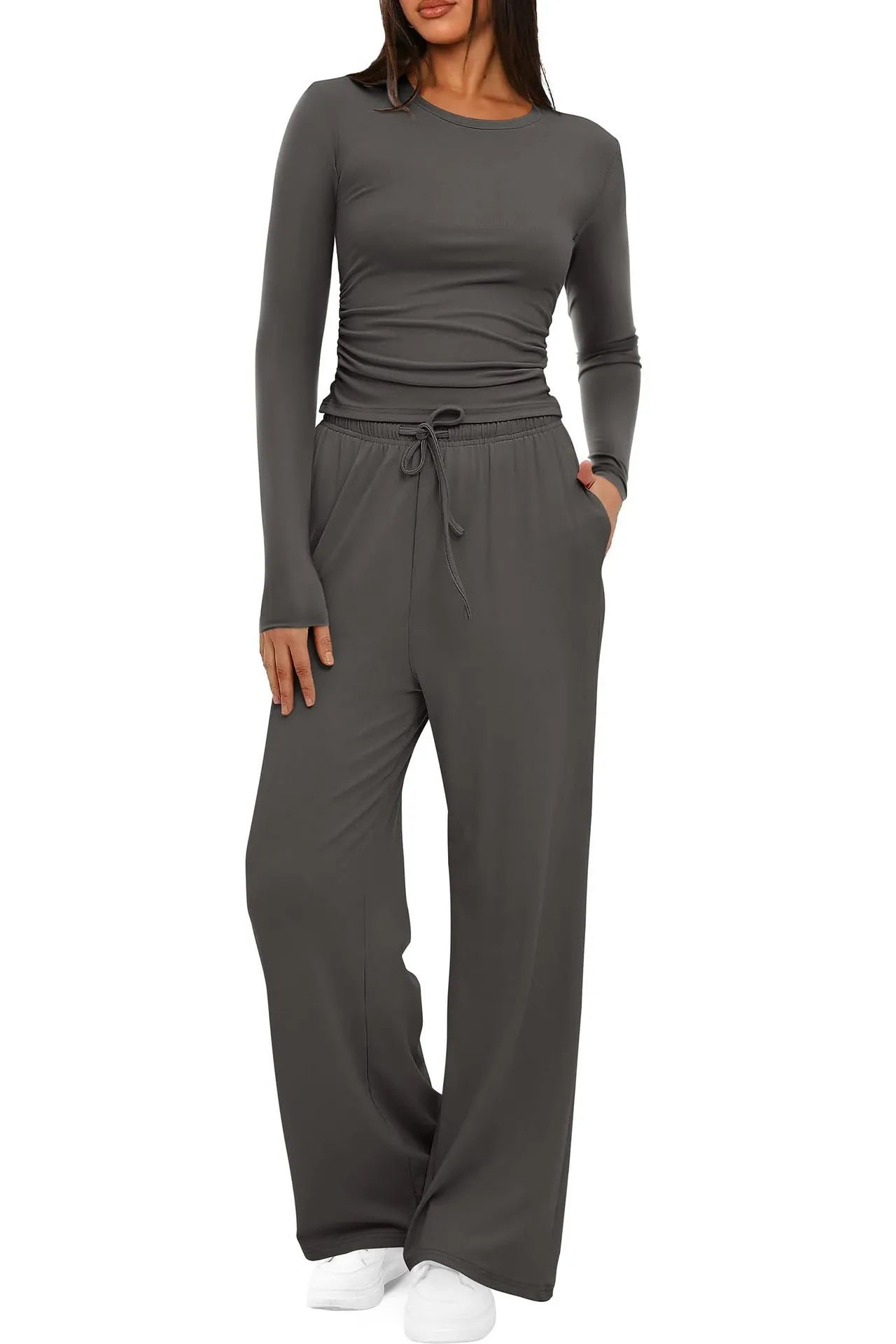 LIEKE | 2-Delige Lounge-Set Voor Dames – Zacht, Ademend & Perfect Voor Comfortabele Herfst Dagen