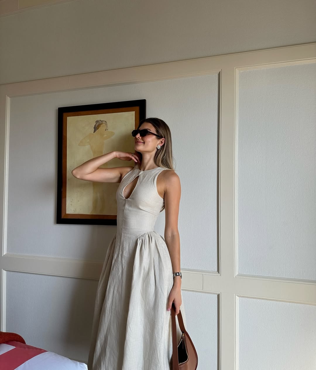 TATUM | Linnen Midi Jurk Voor Dames - Zomers, Stijlvol & Elegant