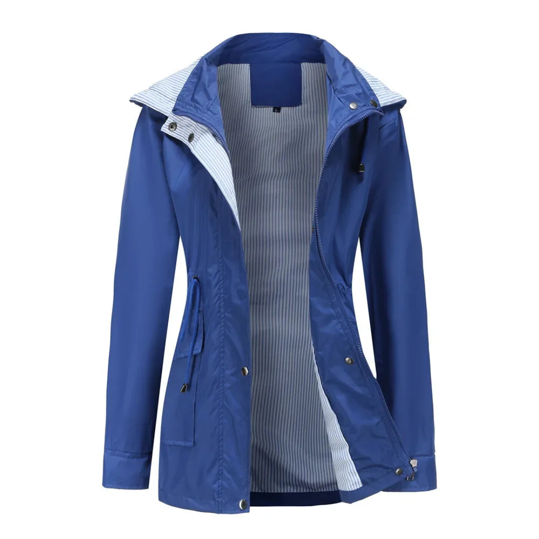MAEVE | Regenjas Dames Met Zakken & Afneembare Capuchon – Waterafstotend & Ideaal Voor Herfstweer