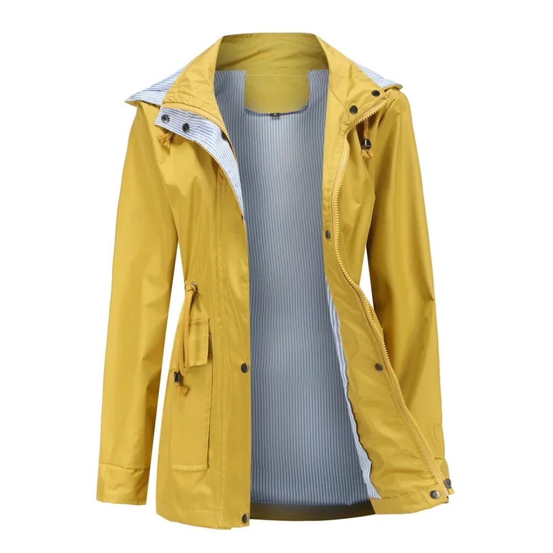MAEVE | Regenjas Dames Met Zakken & Afneembare Capuchon – Waterafstotend & Ideaal Voor Herfstweer