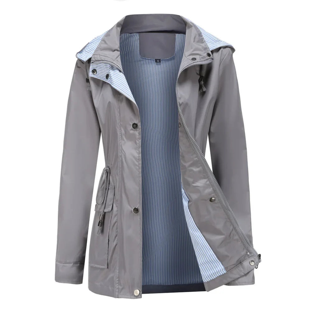MAEVE | Regenjas Dames Met Zakken & Afneembare Capuchon – Waterafstotend & Ideaal Voor Herfstweer