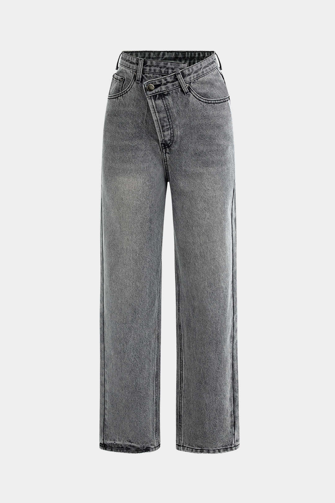 AYLA | Asymmetrische Taille Dames Denim Jeans – Uniek, Comfortabel en Eigentijds