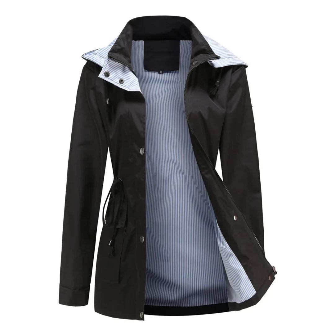 MAEVE | Regenjas Dames Met Zakken & Afneembare Capuchon – Waterafstotend & Ideaal Voor Herfstweer