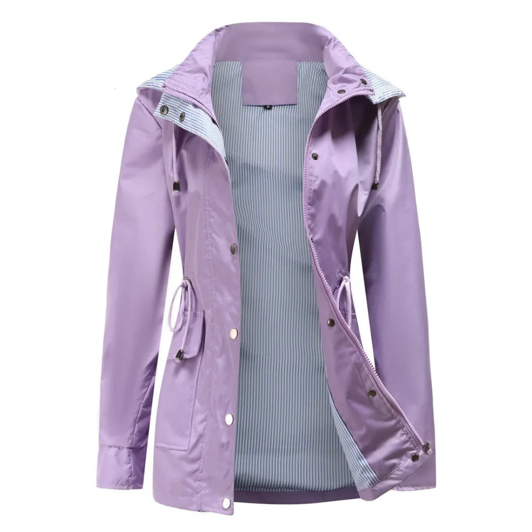 MAEVE | Regenjas Dames Met Zakken & Afneembare Capuchon – Waterafstotend & Ideaal Voor Herfstweer
