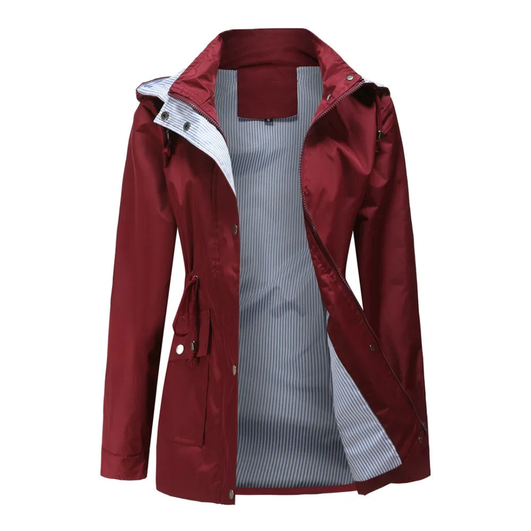 MAEVE | Regenjas Dames Met Zakken & Afneembare Capuchon – Waterafstotend & Ideaal Voor Herfstweer