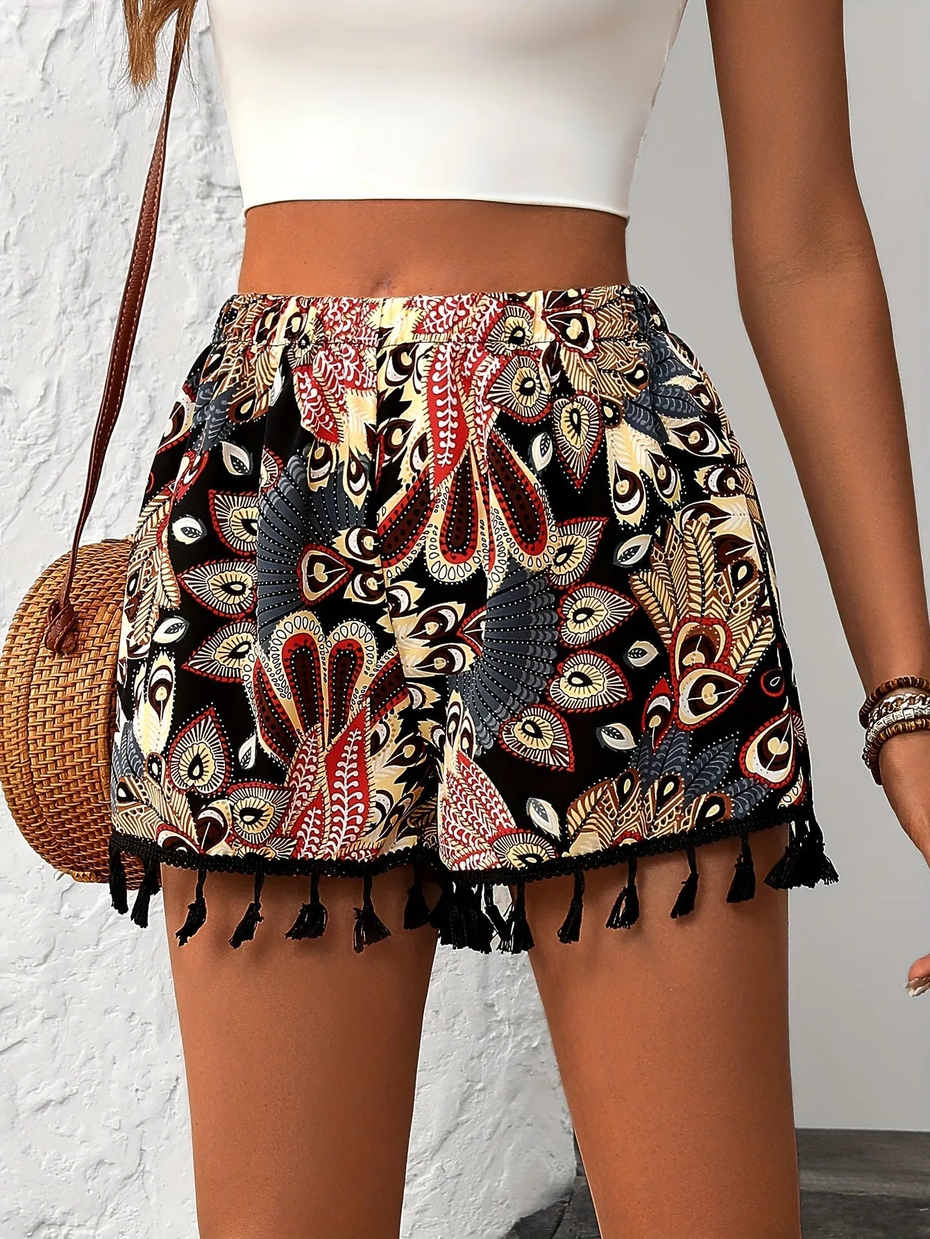 ZARA | Luchtig Dames Zomerbroekje met Boho Print en Kwastjes - Zomers, Stijlvol & Comfortabel
