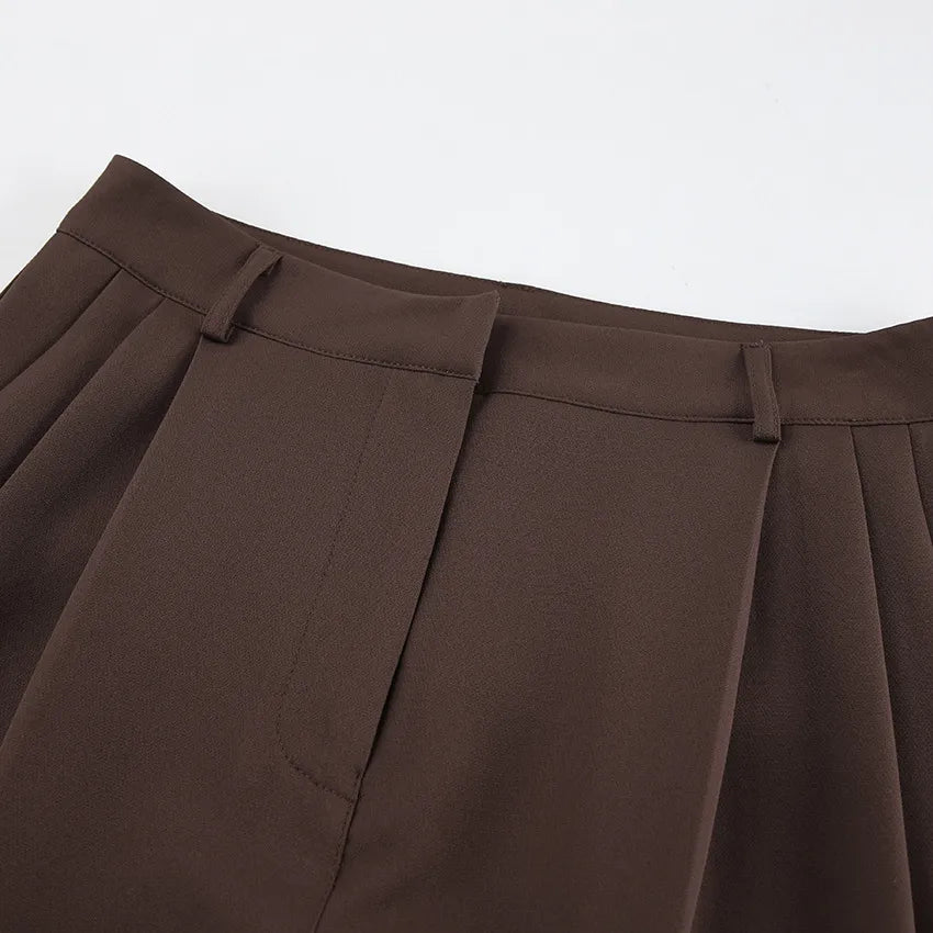JADE | Strapless Tweedelige Set Voor Dames Met Vetersluiting En Wijde Pijpen – Elegant, Luchtig, Trendy