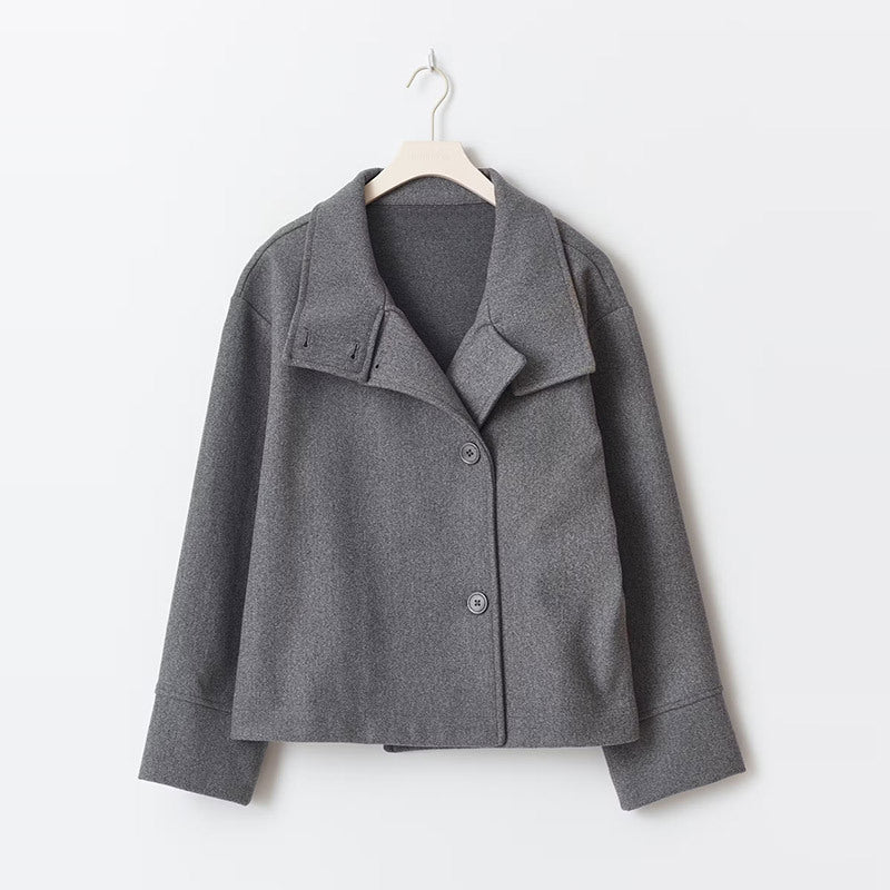 ELISE | Luxe Wollen Korte Damesjas Met Knopen – Elegant, Warm & Perfect Voor de Herfst & Winter