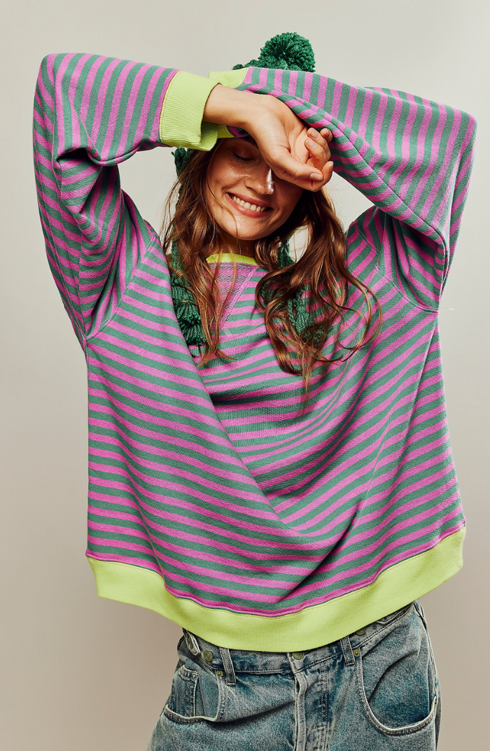 FIEN | Gestreepte Oversized Dames Sweater - Stijlvol & Elegant