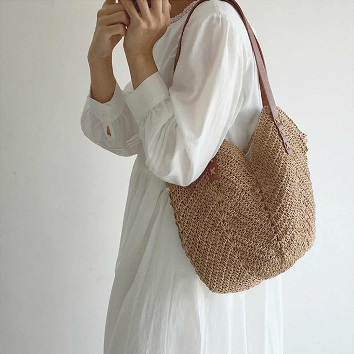 ZIVA | Elegante Gevlochten Strandtas Voor Dames - Zomers & Praktisch