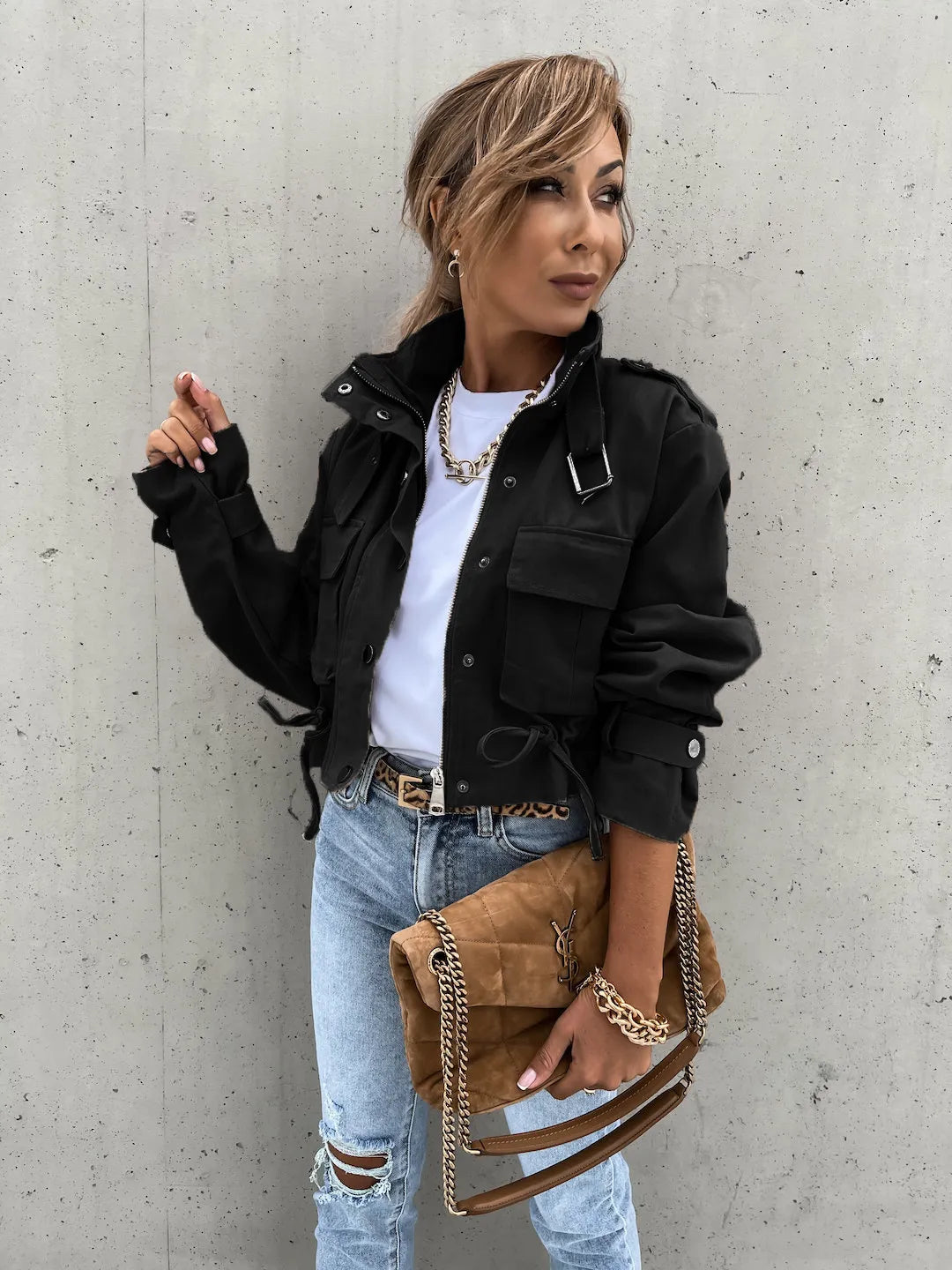 MAELLA | Korte Cargo Jas Voor Dames - Stijlvol & Elegant