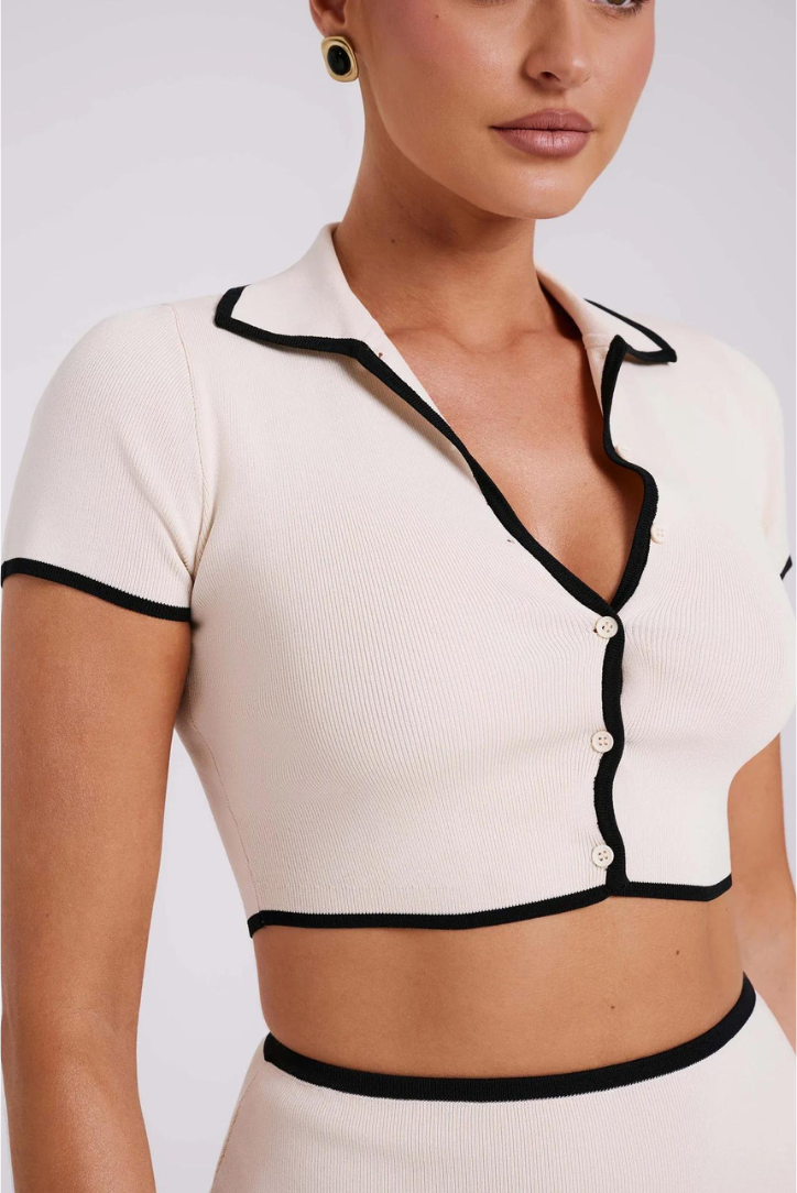 JORELLE | Tweedelige Set Met Cropped Top & Mini-Rok Voor Dames – Licht, Stretchy & Ideaal Voor Zomerfeestjes Of Brunch
