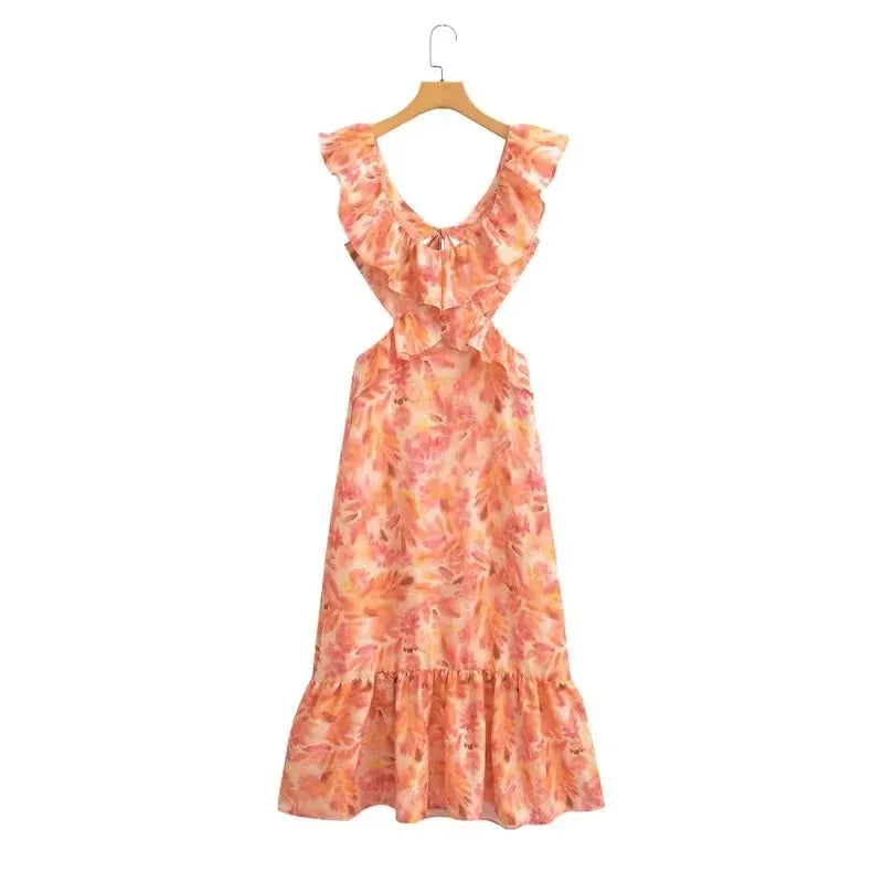 MALINDE | Stijlvolle Zomerjurk voor Dames Met Ruches - Modieus & Elegant