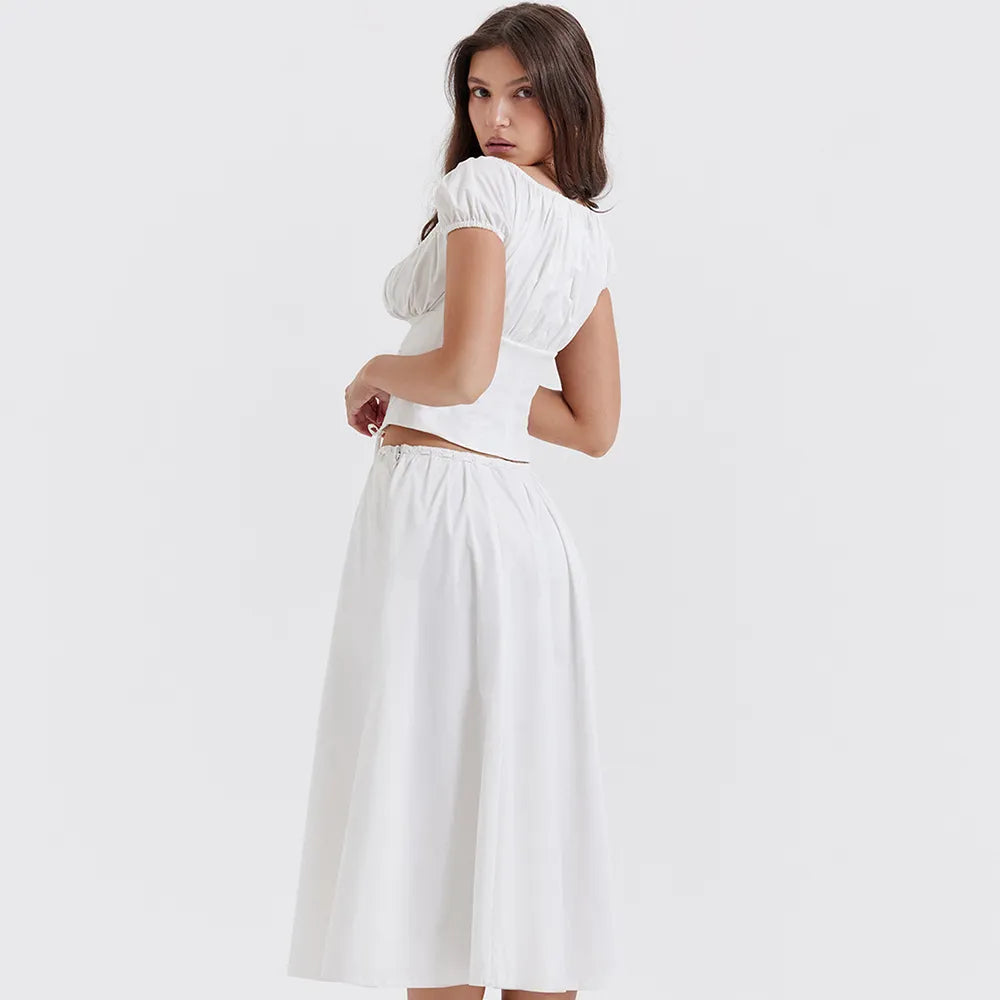 ALBA | Elegante 2-Delige Set Voor Dames - Top + Rok - Stijlvol & Modieus