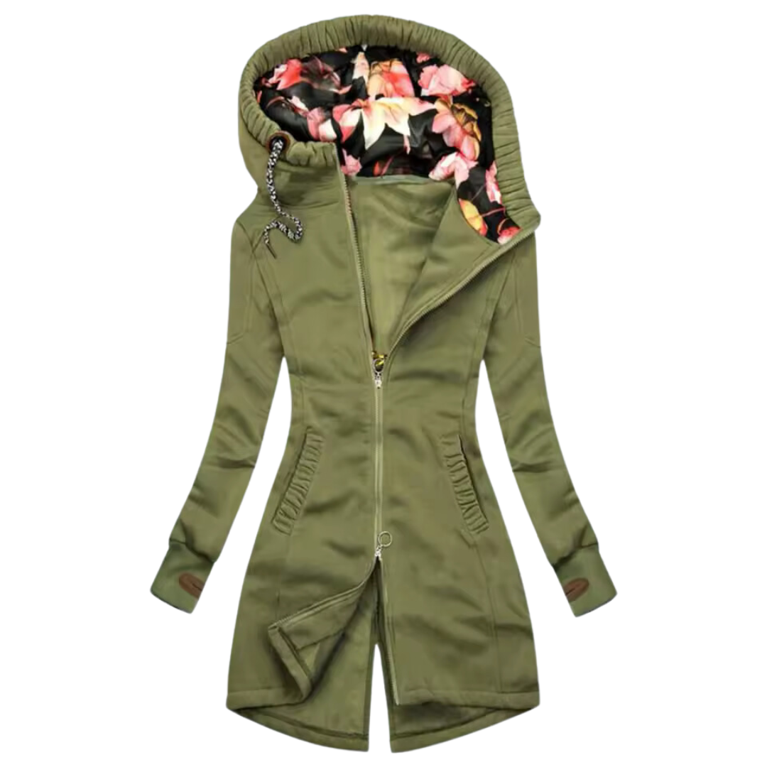 Lang Vest Dames Met Bloemen Print | Elegant, Warm & Verfijnd
