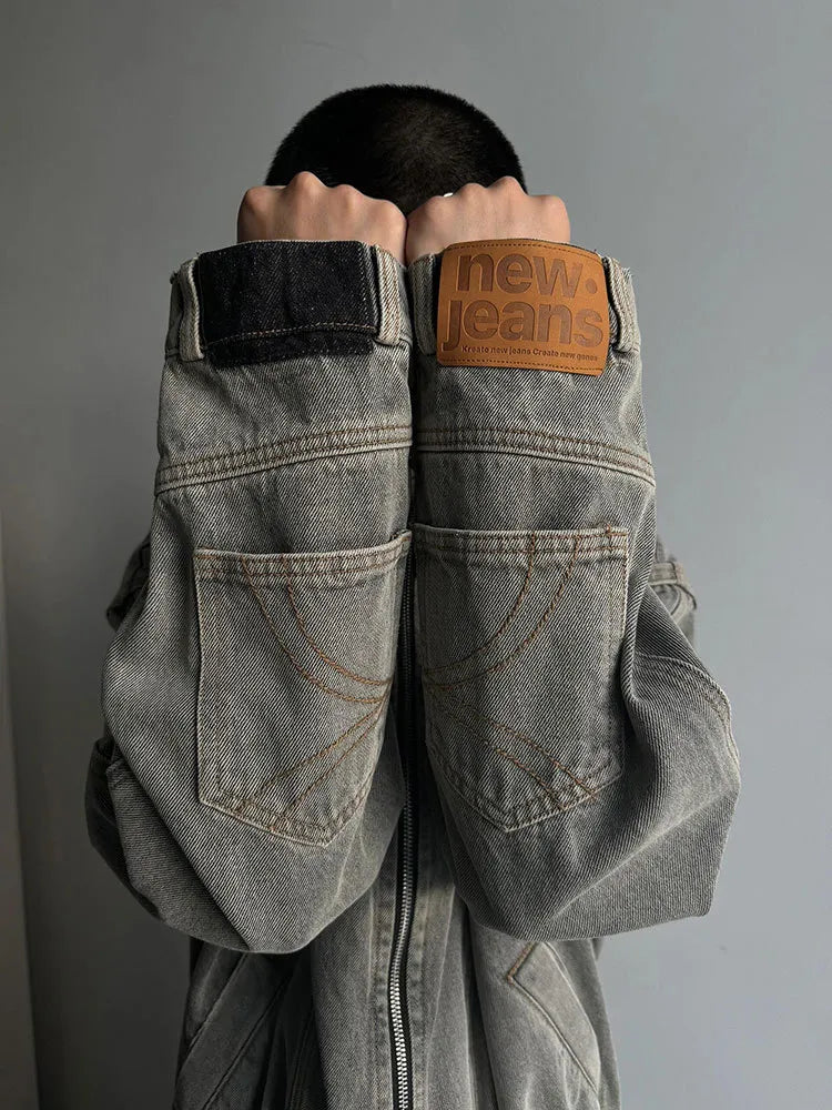 MOSA | Oversized Denim Jas Voor Dames Met Pocket Design - Stijlvol & Modieus