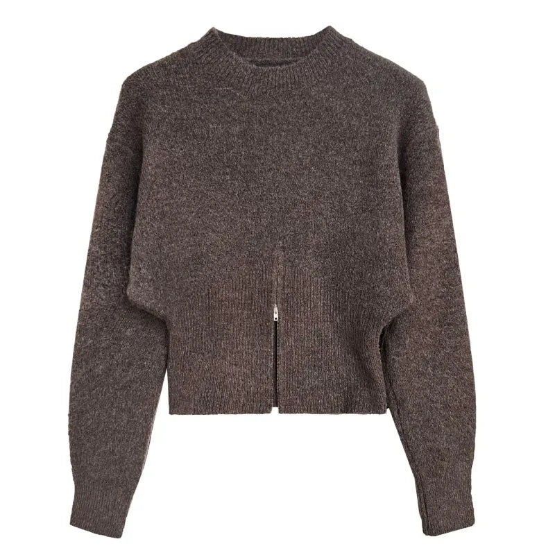 LAURA | Casual Trui Voor Dames Met Split Met Rits - Comfortabel & Verfijnd