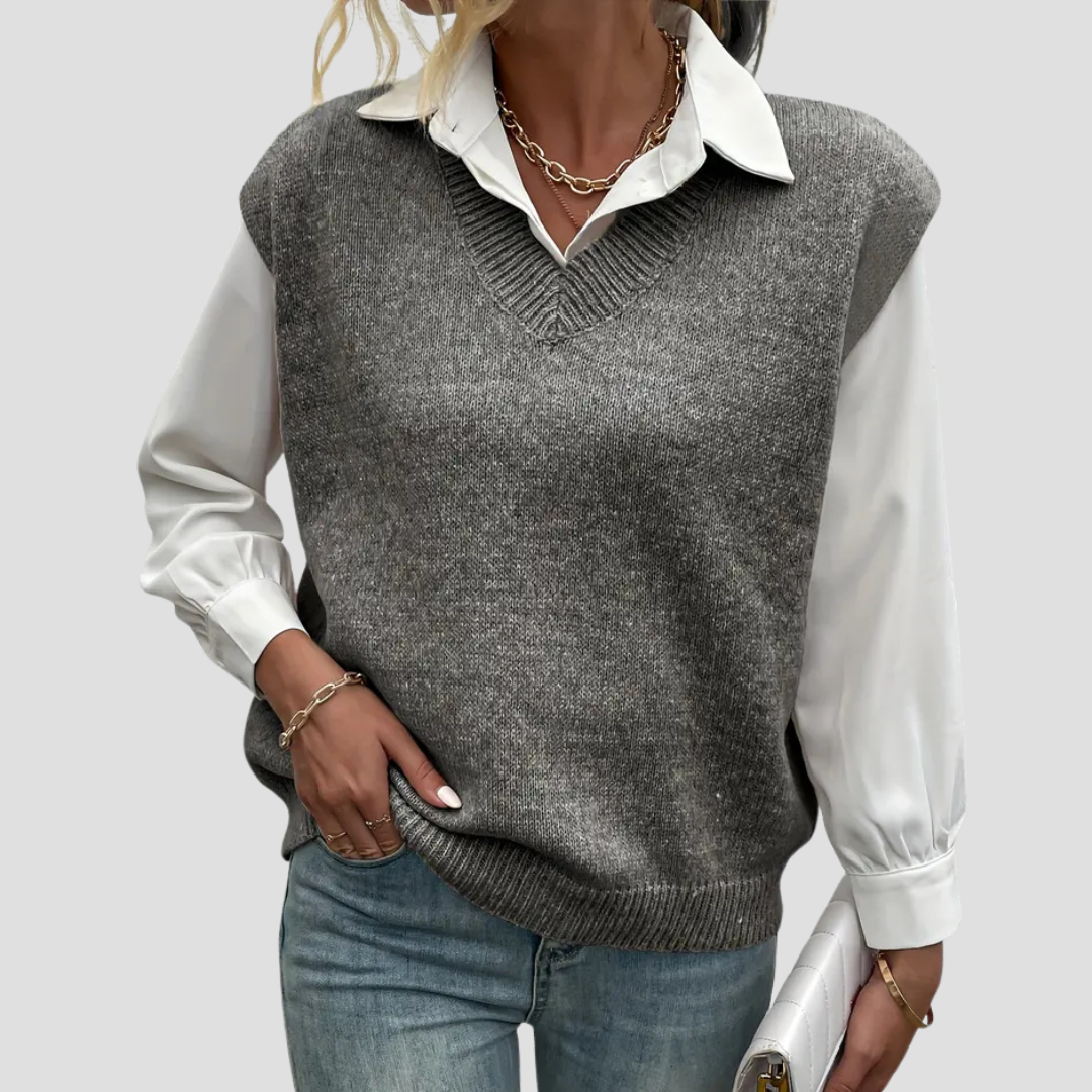 Wollen V-Hals Gebreid Vest Dames – Stijlvol, Warm & Perfect Voor Elke Outfit