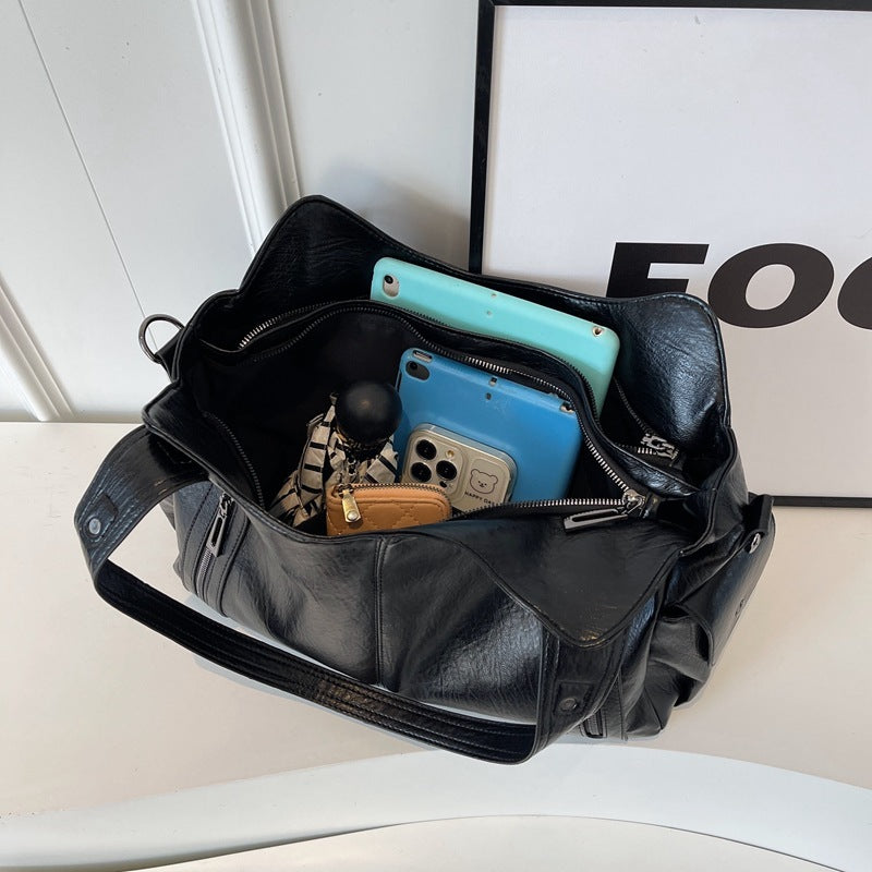 VIVIAN | Stoere Leren Dames Tas Met Uniek Design & Ritsen – Strak, Modieus & Handig