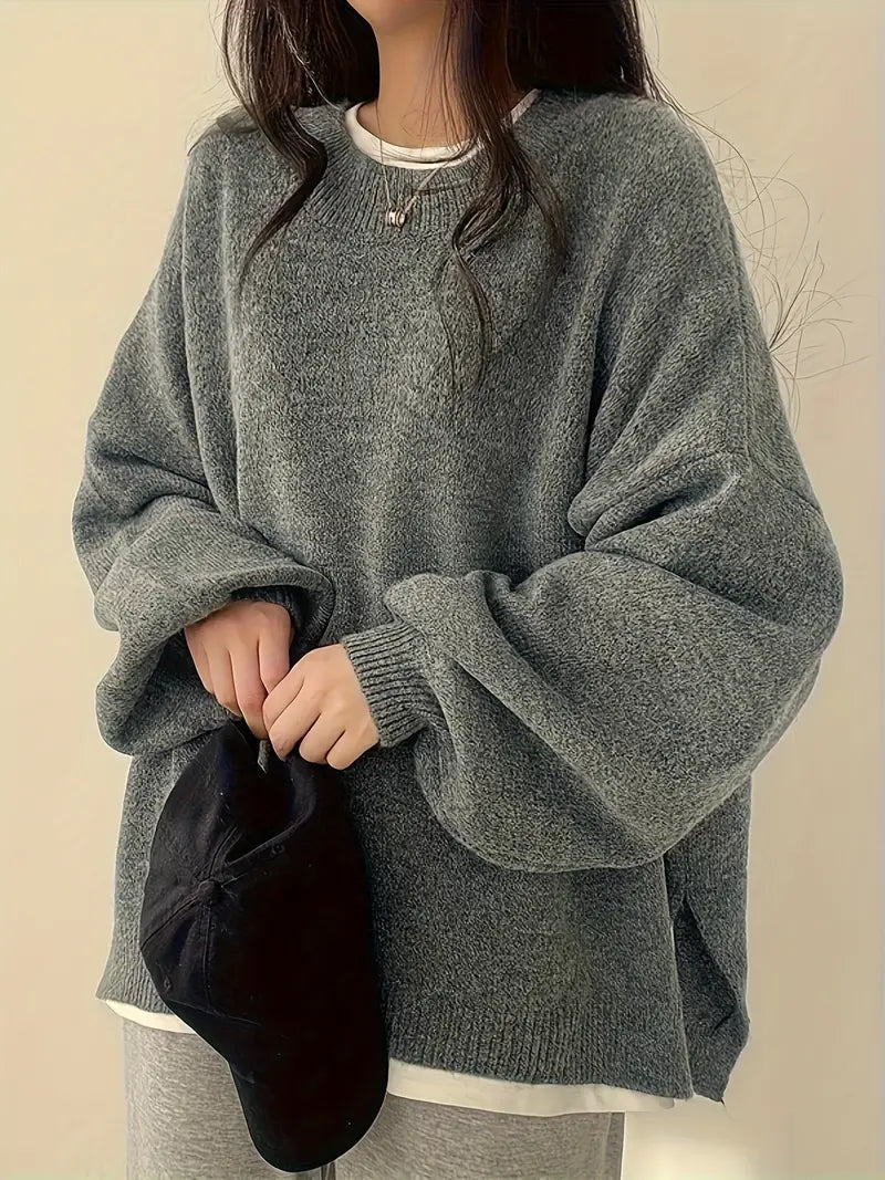 MARISKA | Oversized Damestrui Met Ballonmouwen – Heerlijk Warm, Zacht, Herfst & Winter