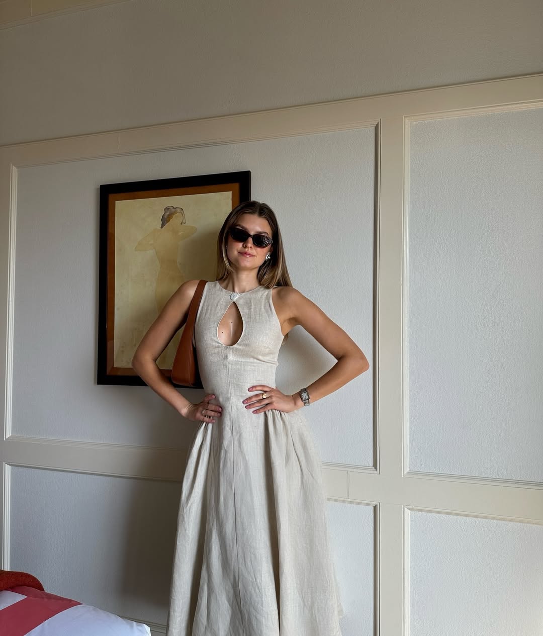 TATUM | Linnen Midi Jurk Voor Dames - Zomers, Stijlvol & Elegant