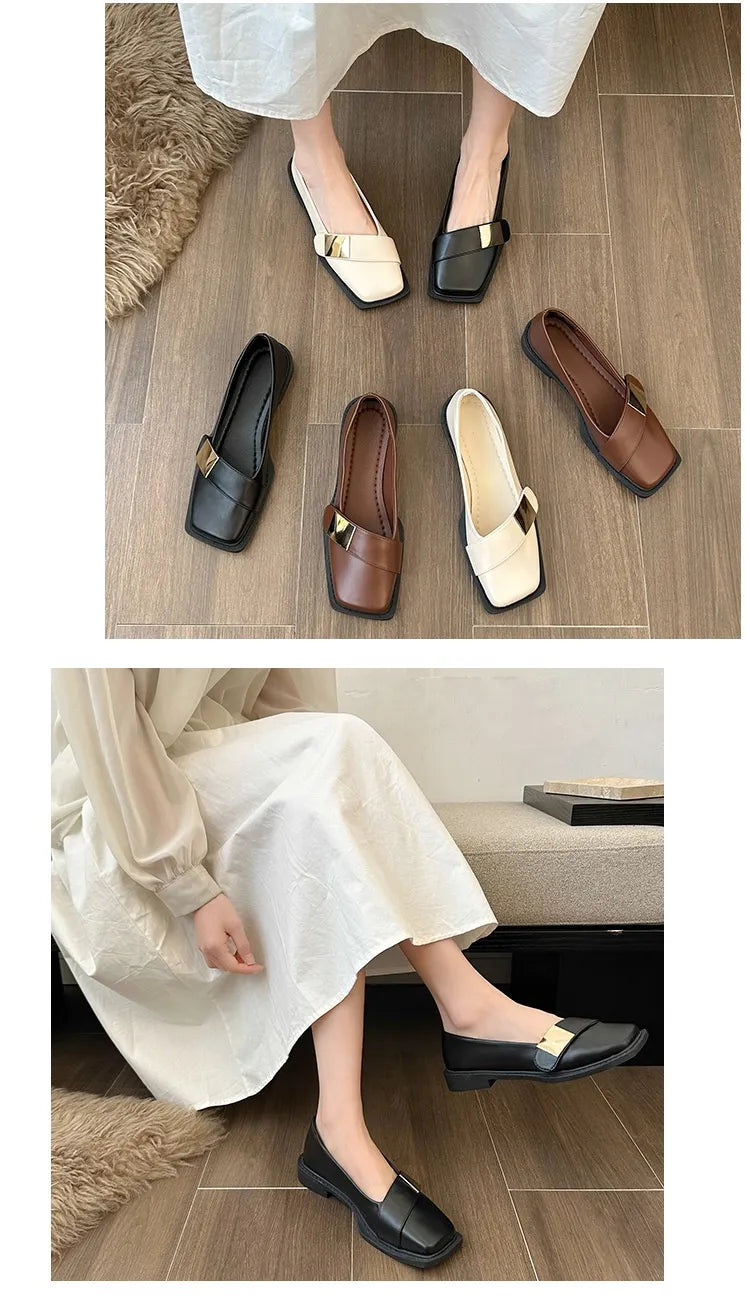 ELISE | Elegante Dames Loafers Met Gouden Accent – Modern, Comfortabel & Perfect Voor Elke Look
