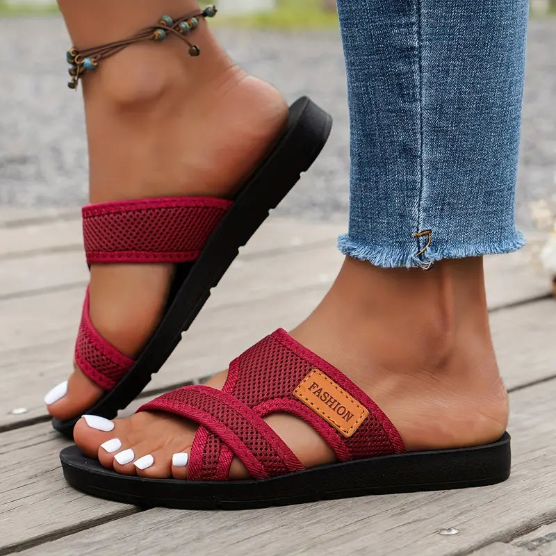 MAE | Luchtige Ergonomische Dames Slippers Met Verhoogde Hak – Ademend, Comfortabel & Ideaal Voor De Zomer