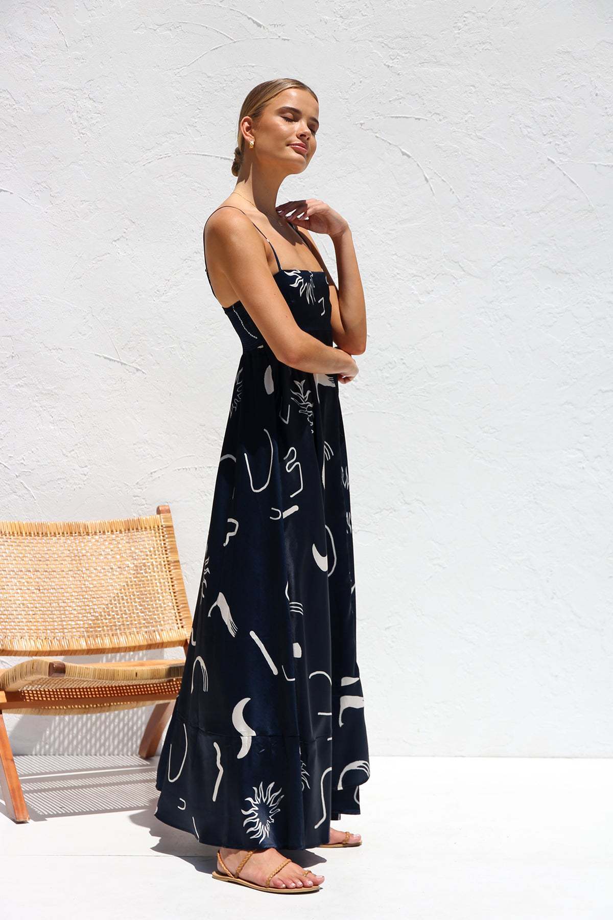 CHANTAL | Zomerse Maxi Jurk Voor Dames Met Grafische Print - Ibiza Style & Comfortabel