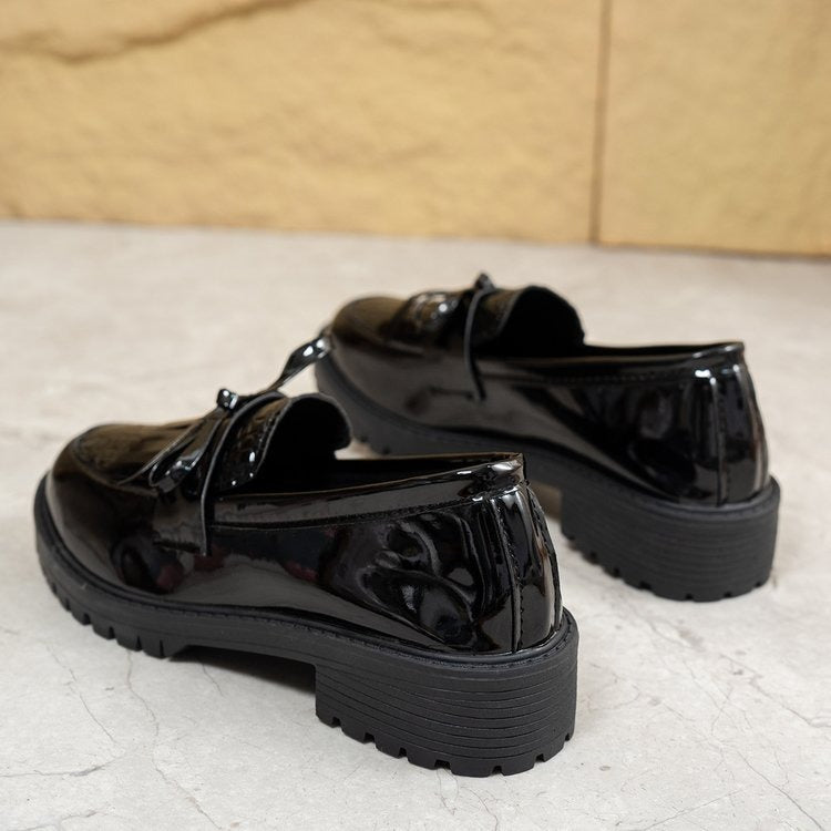 NOUS | Stijlvolle Glanzende Loafer Voor Dames Met Stevige Zool & Neus Design - Stevig, Modieus & Comfortabel